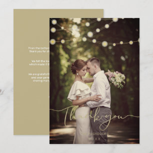 Personalizado de oro Boda ligero festivo guión cap