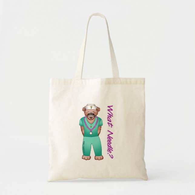 Personalizado de oso Enfermera de la bolsa de tote (Frente)