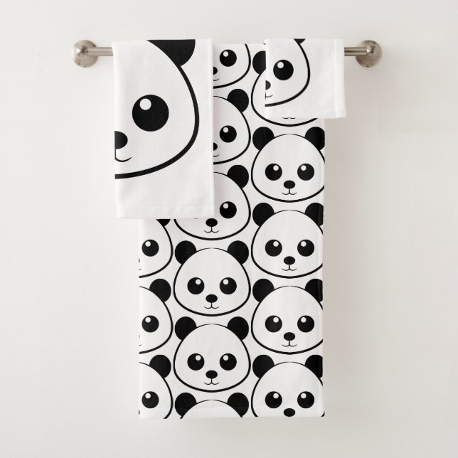 Personalizado de oso panda lindo Monograma (In situ)