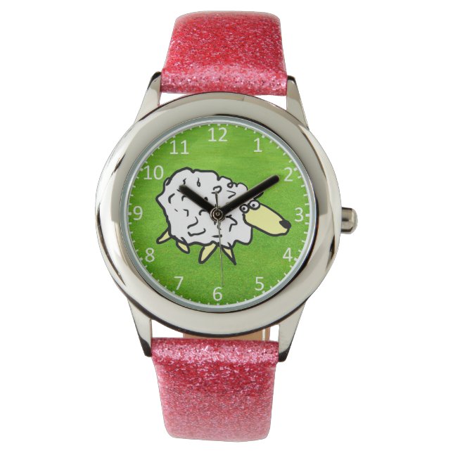 Personalizado de ovejas en un reloj de niños (Anverso)