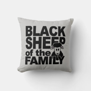 Personalizado de ovejas negras lanza almohada