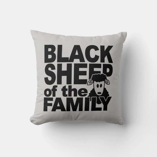 Personalizado de ovejas negras lanza almohada (Anverso)