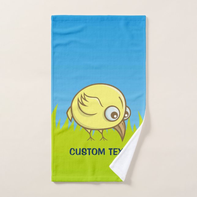 Personalizado de pájaro amarillo (Toalla de mano)