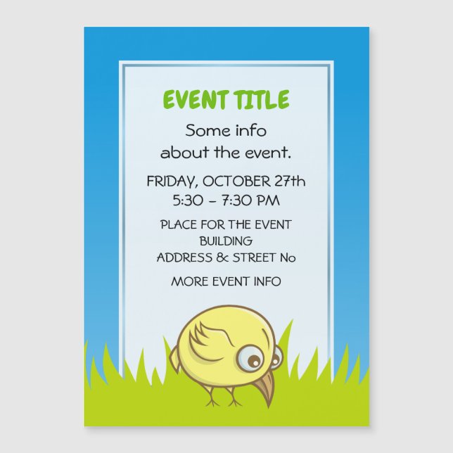 Personalizado de pájaro amarillo (Anverso)