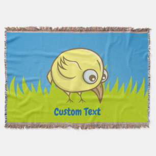 Personalizado de pájaro amarillo lanza manta