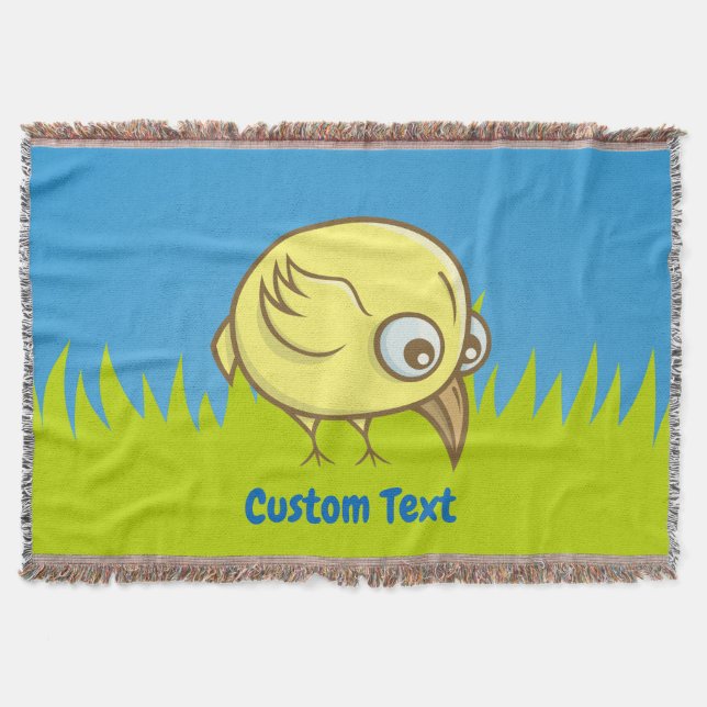 Personalizado de pájaro amarillo lanza manta (Anverso)