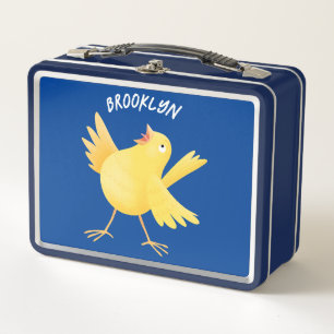 Personalizado de pájaro canario amarillo cantando 