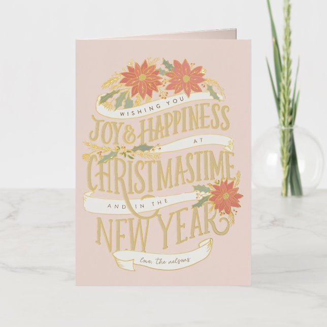 Personalizado de pancartas y boughes de Poinsettia (Anverso)