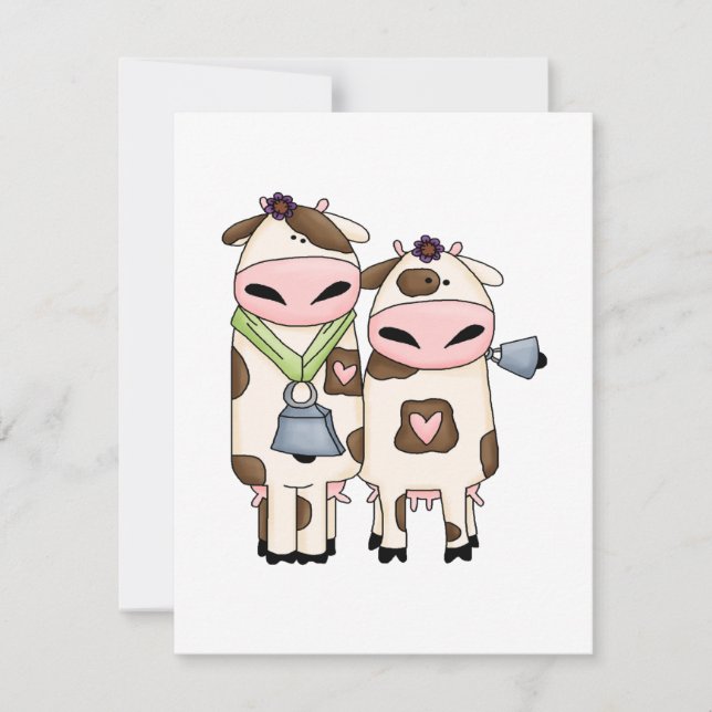 personalizado de pareja de vacas moo tontas (Anverso)