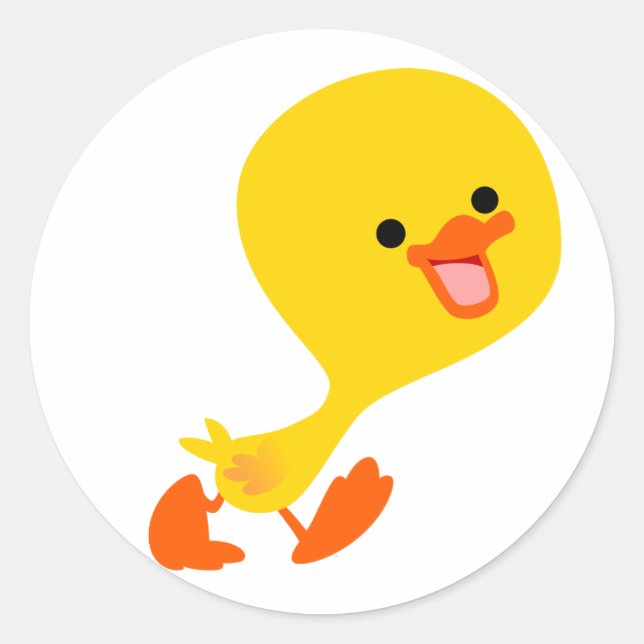Personalizado de paseo lindo Pegatina de duckling (Anverso)