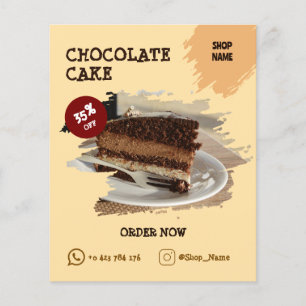 Personalizado de pastelería Editable Flyer