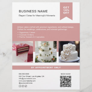 Personalizado de pastelería Foto Volante QR
