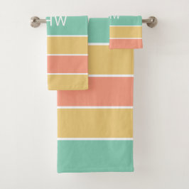 Personalizado de patrón de franjas Conjunto de toa