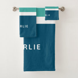 Personalizado de patrón de franjas Conjunto de toa