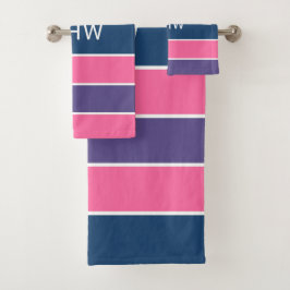 Personalizado de patrón de franjas Conjunto de toa