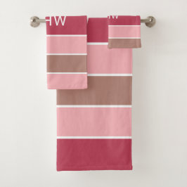 Personalizado de patrón de franjas Conjunto de toa