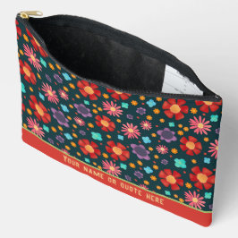 Personalizado de patrón floral rojo elegante Bolsa