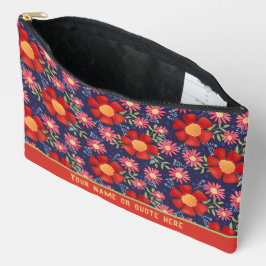 Personalizado de patrón floral rojo elegante Bolsa