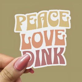 Personalizado de Peace Love Dink Pegatina de Vinyl