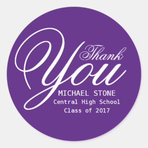 Personalizado de Pegatinas de graduación de Purple