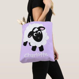 Personalizado de pelo nombre bolsa morada