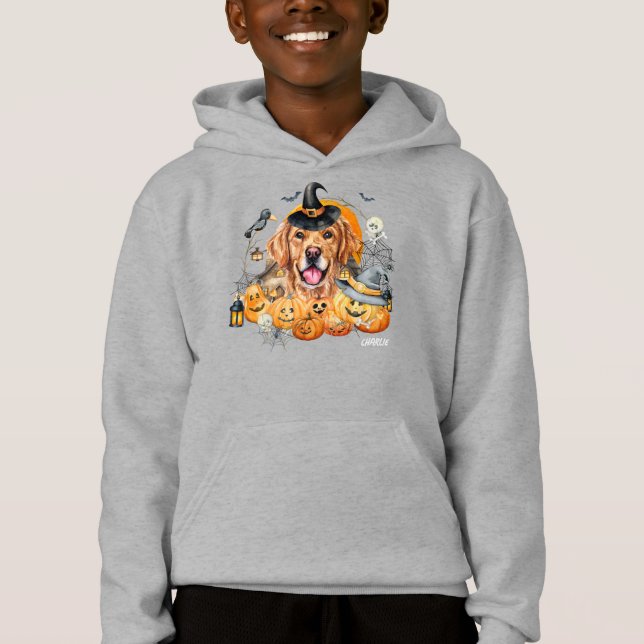 Personalizado de perro de Halloween con un ingenio (Anverso)