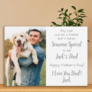 Personalizado de perro Mascota foto placa del día 