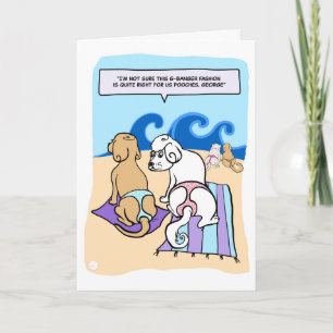 Personalizado de perros con una tarjeta divertida
