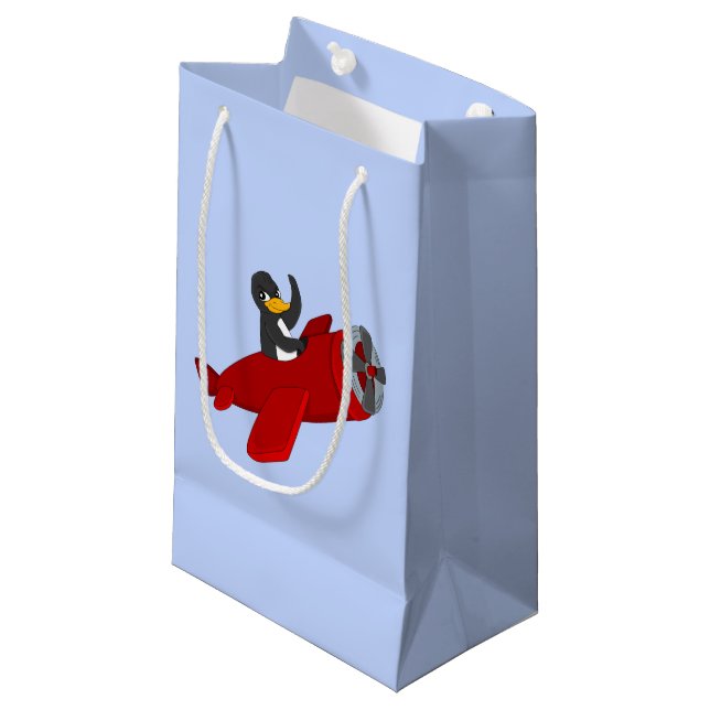 Personalizado de pingüino volador pequeña bolsa de (Angulo Anverso)