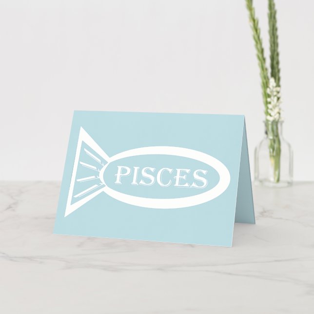 Personalizado de Piscis Star Sign Fish (Flor)