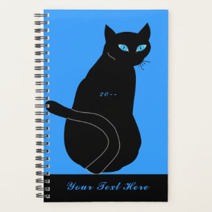 Personalizado de planificador de gato negro Nombre