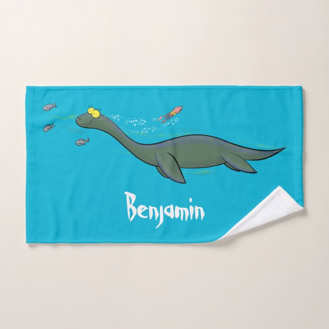 Personalizado de plesiosaurios monstruo del mar (Toalla de mano)