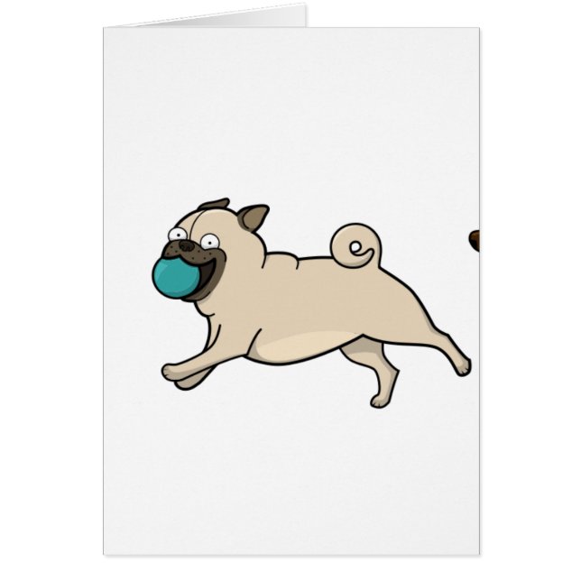 personalizado de pug con bola (Frente)