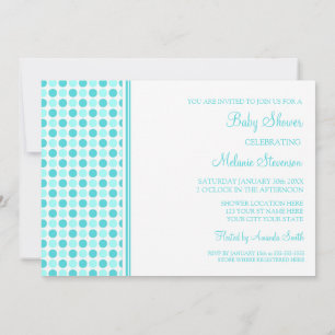 Personalizado de puntos azules invitaciones a duch