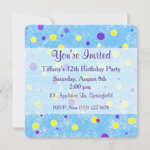 Personalizado de puntos de burbuja Invitación de c