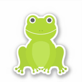 Personalizado de rana verde suave Pegatina de vini