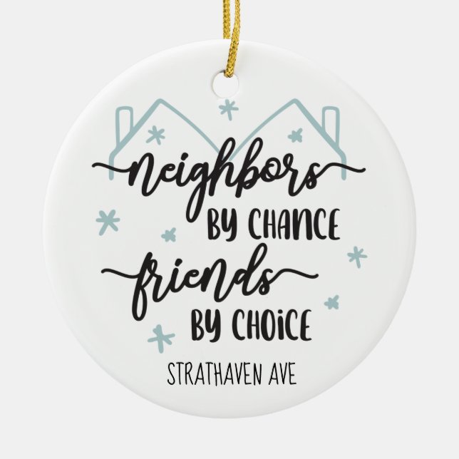Personalizado de regalo de ornamento de árbol de N (Frente)