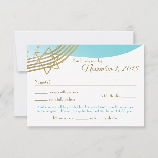 Personalizado de respuesta de Air Bat Mitzvah (Anverso)