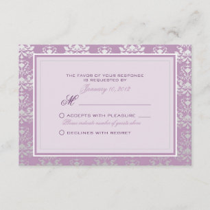 Personalizado de RSVP de boda africana violeta y d