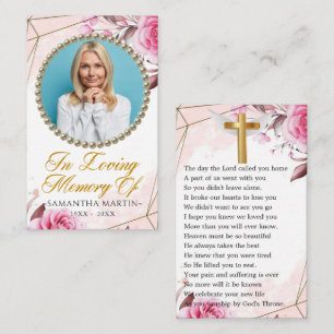 Personalizado de Rubor Rosy Foto Tarjeta de Oració