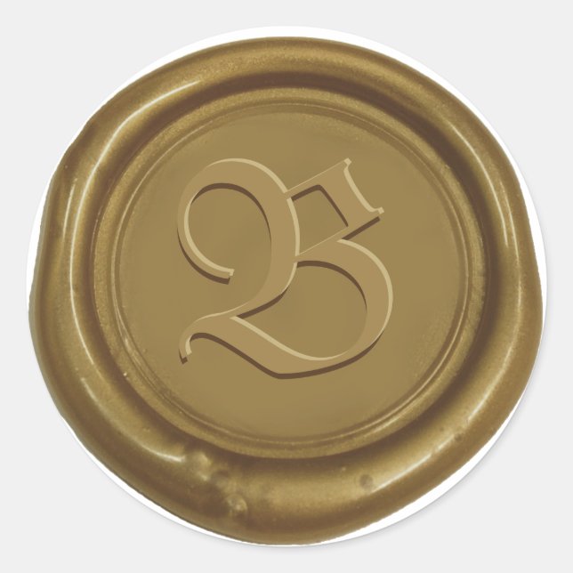 Personalizado de sellos de cera de bronce Monogram (Anverso)
