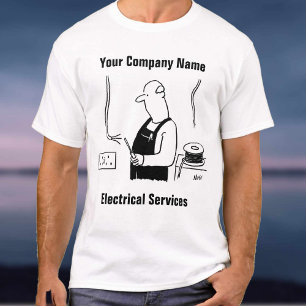 Personalizado de servicios eléctricos. Camiseta el