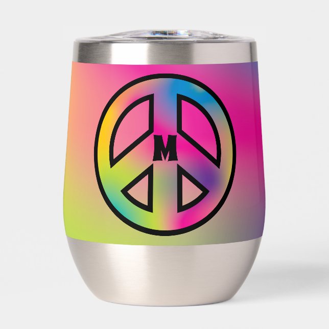 Personalizado de signo de paz inicial (Frente)