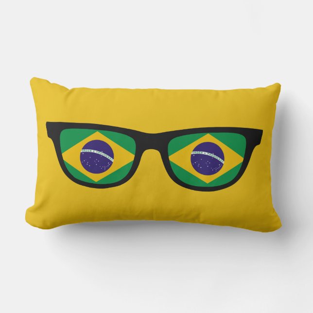 Personalizado de Sombras brasileñas lanza almohada (Anverso)