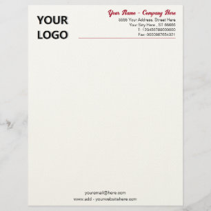 Personalizado de su membrete comercial con logotip