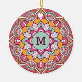 PERSONALIZADO de su monograma Ornamento de Boho