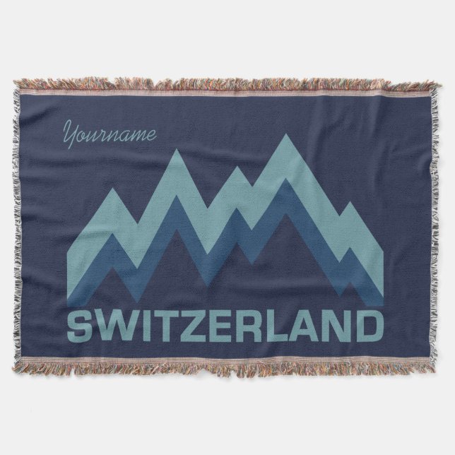 PERSONALIZADO de SUIZA lanza manta (Anverso)