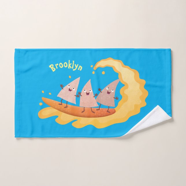 Personalizado de surf con chips de maíz de nachos (Toalla de mano)