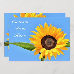 Personalizado de tarjeta girasol amarillo personal