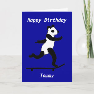 Personalizado de tarjetas de cumpleaños de Panda S